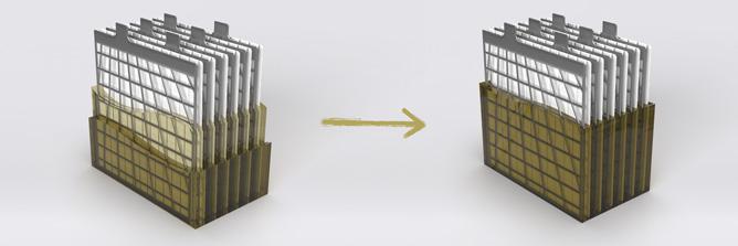 Grafik Aufbau von Gel-Batterien Das Bild zeigt die Grafik des Aufbaus vom inneren einer Gel-Batterie.