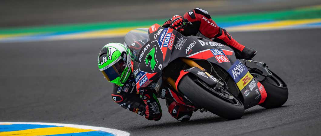 Kopfbild MotoE Das Bild zeigt den MotoE-Fahrer Lorenzo Baldassarri auf seinem Bike.