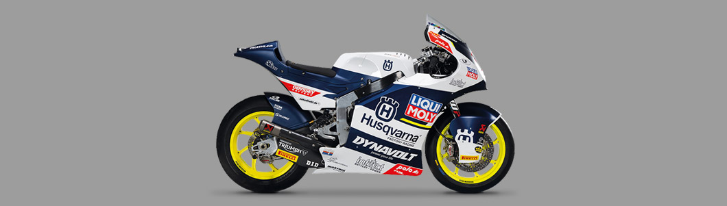 Das Bild zeigt das aktuelle Moto2-Bike von LIQUI MOLY Husqvarna Intact GP.