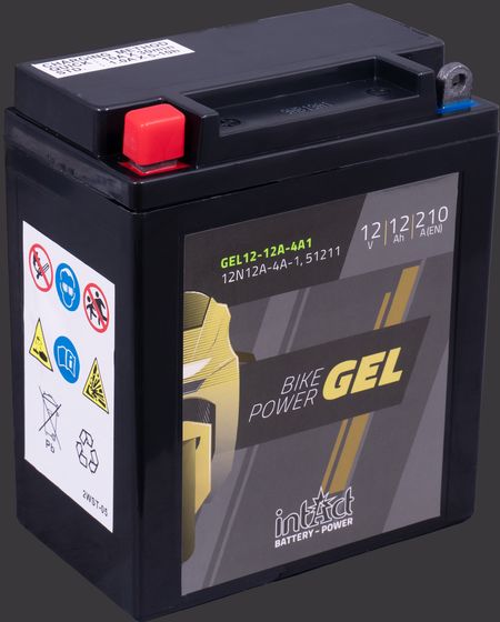 Produktabbildung Motorradbatterie intAct Bike-Power GEL GEL12-12A-4A1