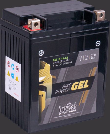 Produktabbildung Motorradbatterie intAct Bike-Power GEL GEL12-14-A2