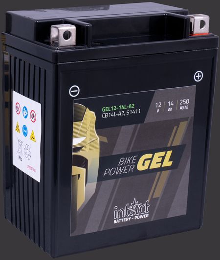 Produktabbildung Motorradbatterie intAct Bike-Power GEL GEL12-14L-A2