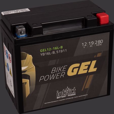 product image Motorcycle Battery intAct Bike-Power GEL GEL12-16L-B