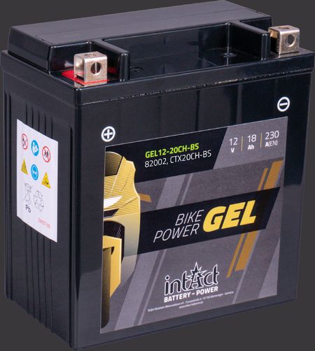 Produktabbildung Motorradbatterie intAct Bike-Power GEL GEL12-20CH-BS