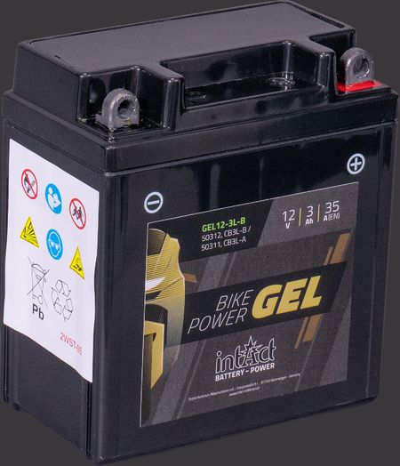 Produktabbildung Motorradbatterie intAct Bike-Power GEL GEL12-3L-B