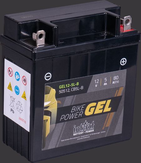 Produktabbildung Motorradbatterie intAct Bike-Power GEL GEL12-5L-B