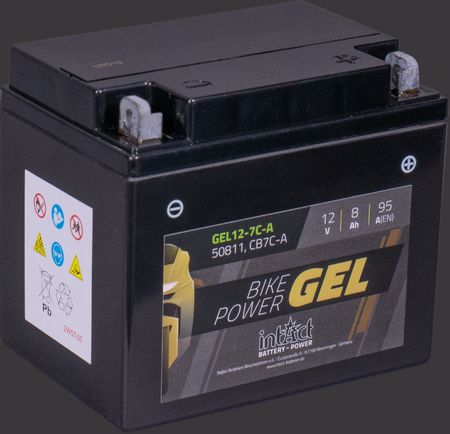 Produktabbildung Motorradbatterie intAct Bike-Power GEL GEL12-7C-A